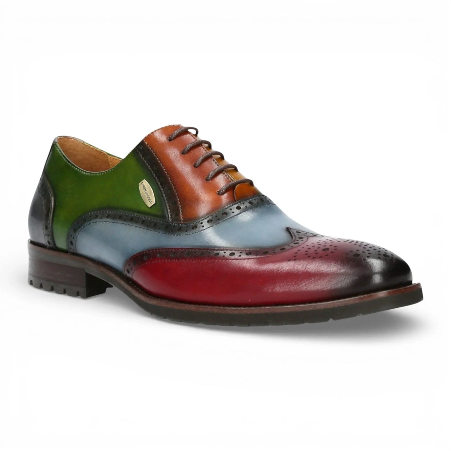 Antonin 01 - Men's Black Burgundy Leather Oxford Shoes