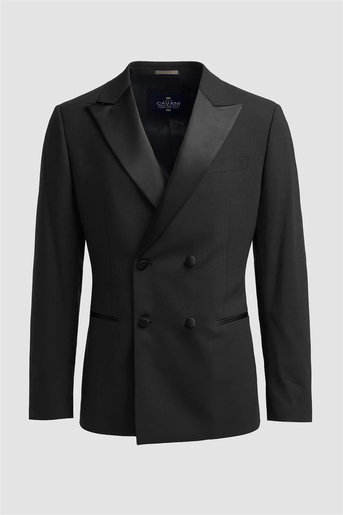 Aspen - Men's Black Double Breasted Tuxedo Blazer