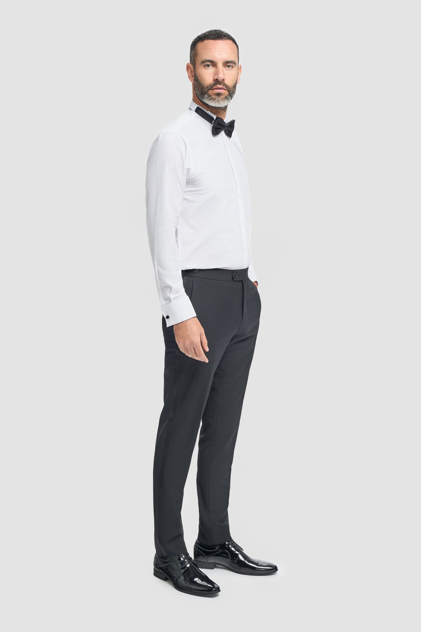 Aspen - Men's Plain Black Classic Trousers