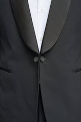 Aspen - Men's Black Tuxedo 2 Piece Wedding Suit