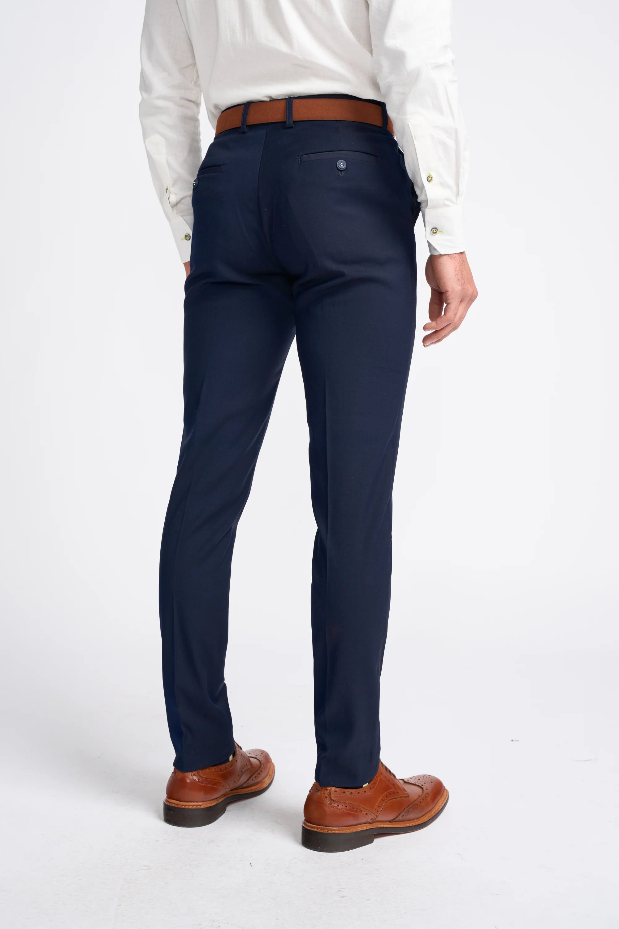 Baresi Men's 3-Piece Grey and Navy Contrasting Classic Summer Check Suit