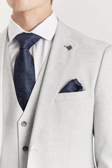 Belmont - Men's Silver Tailored Fit Blazer