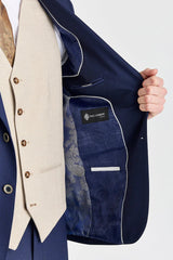 Belmont Navy Suit with Belmont Beige Contrasting Waistcoat