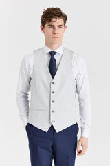 Belmont Navy Suit with Belmont Silver Contrasting Waistcoat