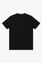 Black Ribbed Classic TShirt for Men