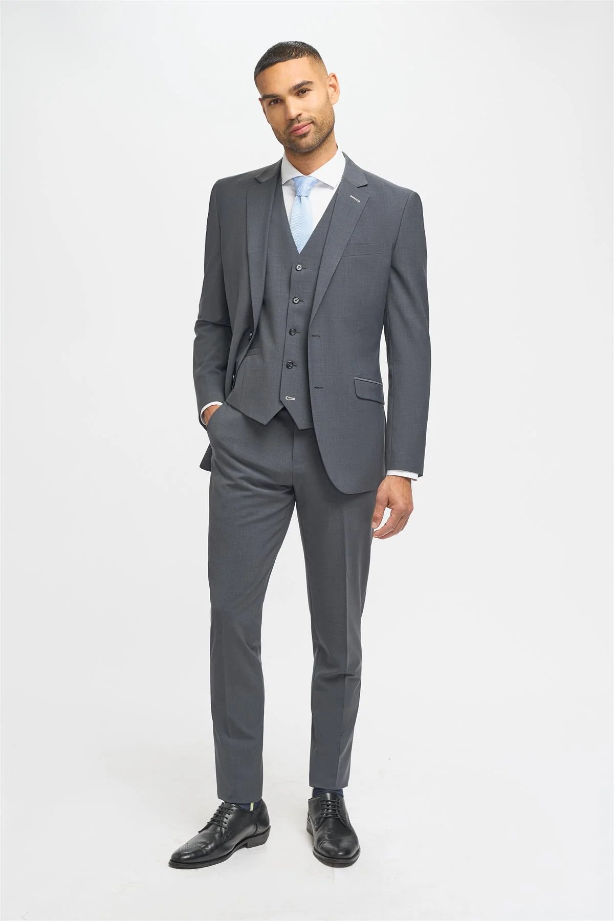 Bond - Men's Charcoal Tailored Fit Blazer