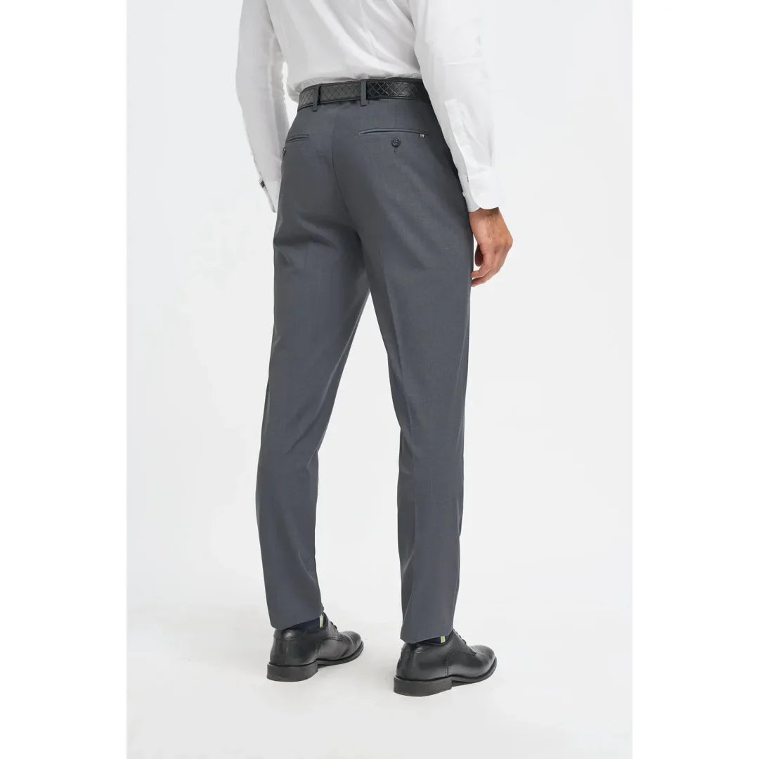 Bond - Men's Charcoal Formal Trousers