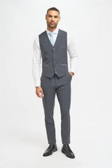 Bond - Men's Charcoal Waistcoat