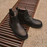 Booma 607 - Black Leather Chelsea Boots