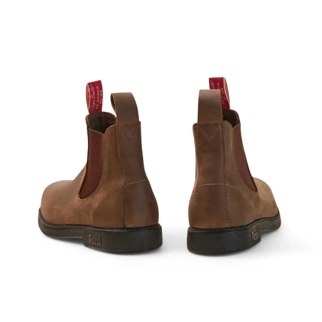 Booma 607 - Rustic Brown Leather Chelsea Boots