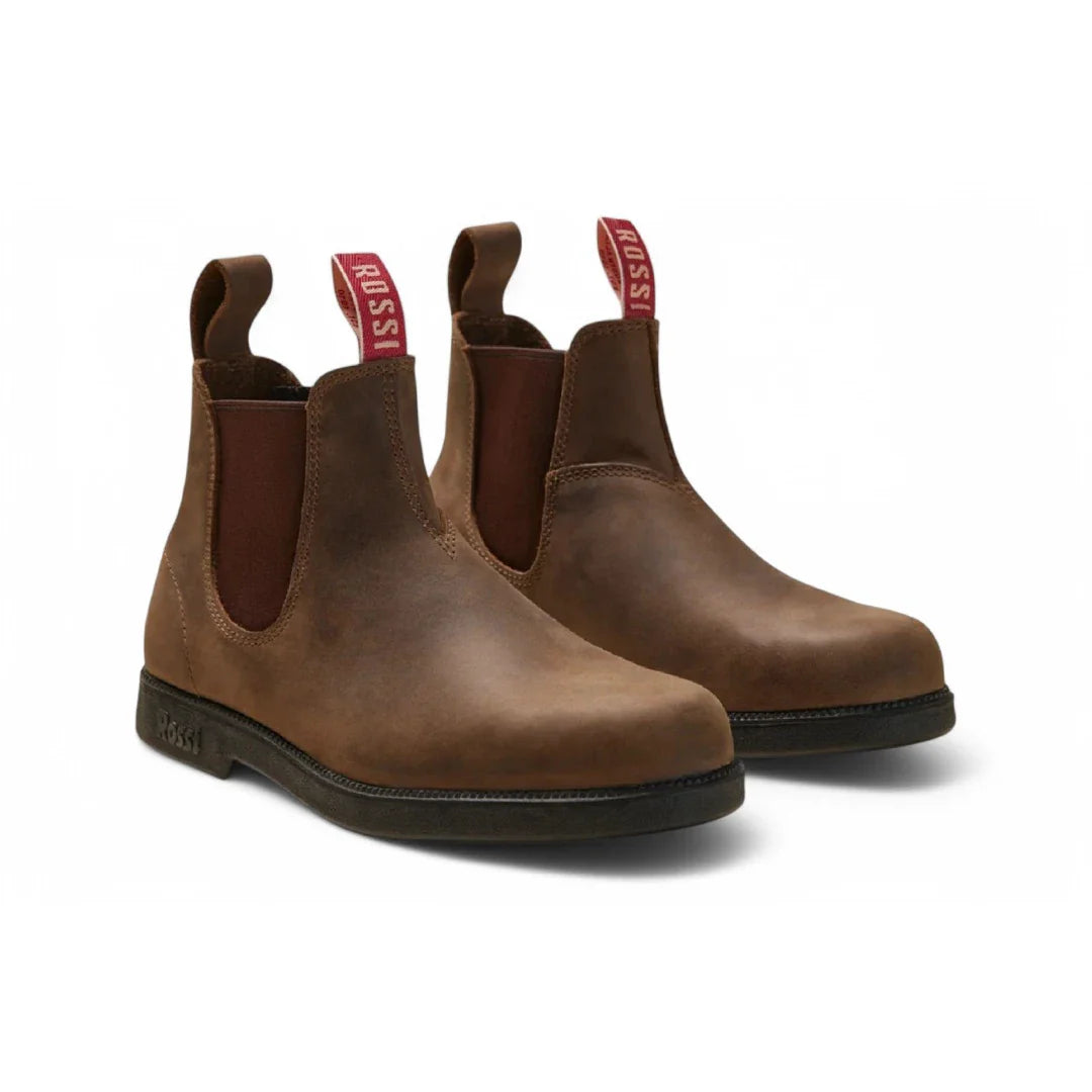 Booma 607 - Rustic Brown Leather Chelsea Boots
