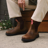 Booma 607 - Tan Brown Leather Chelsea Boots