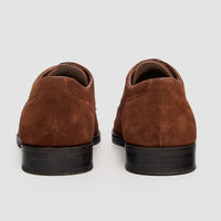Brera - Men's Brown Suede Classic Lace-Up Derby Shoes