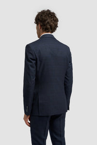 Caridi - Men's Tweed Navy Blue Blazer