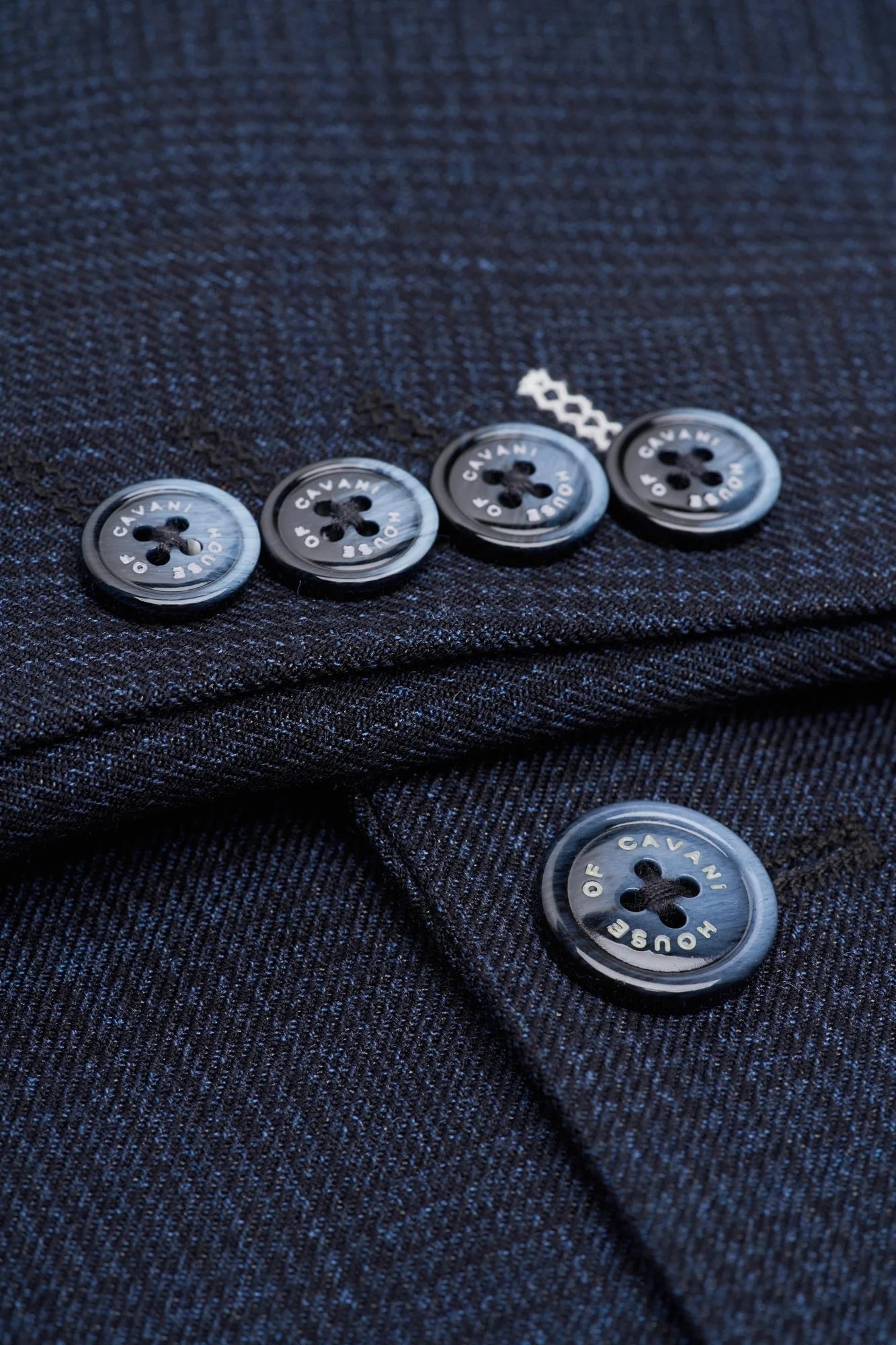 Caridi - Men's Tweed Navy Blue Blazer