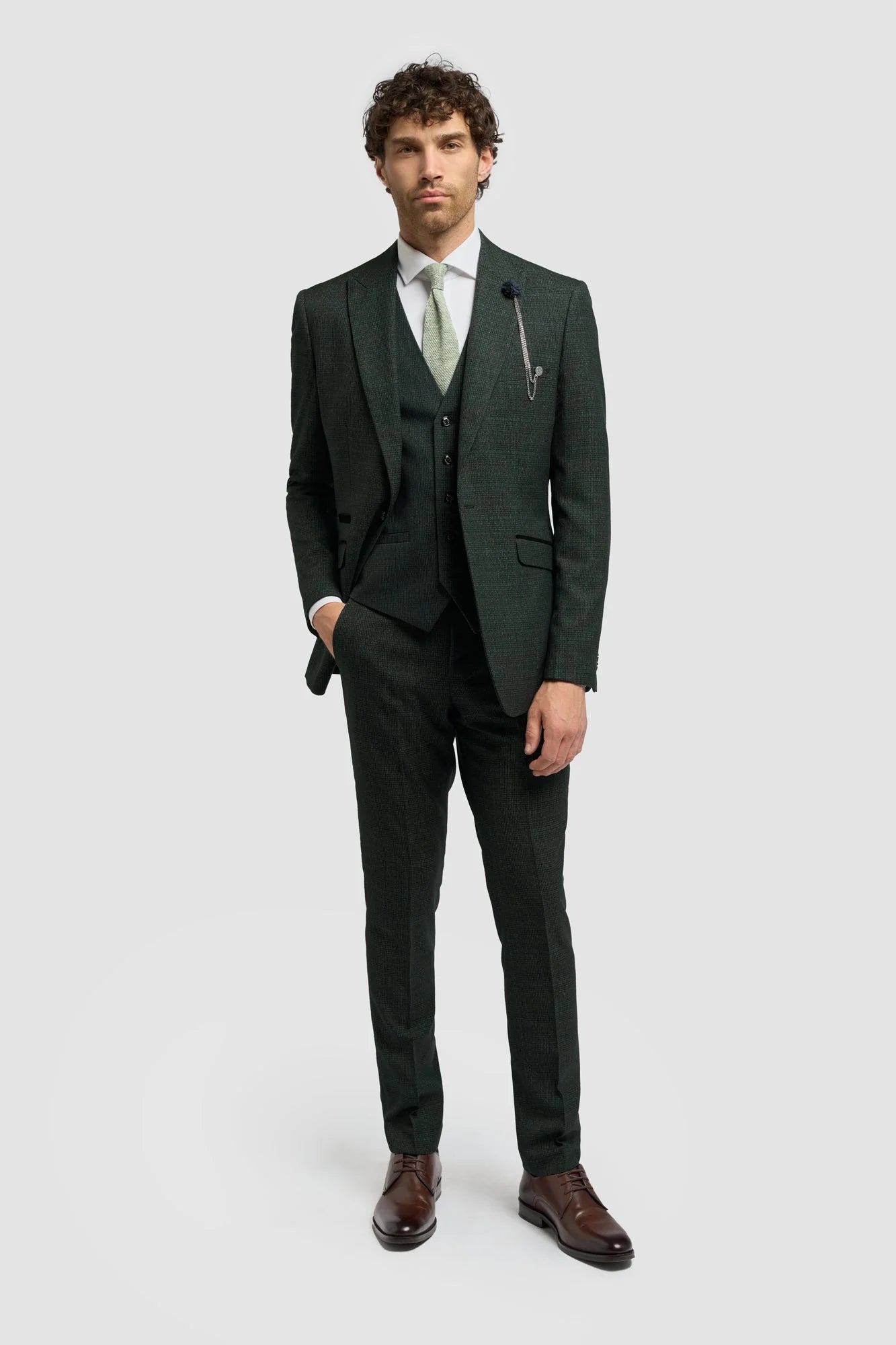 Caridi - Men's Olive Green Tweed Blazer