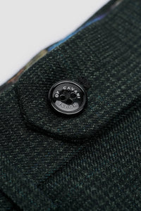 Caridi - Men's Olive Green Tweed Trousers