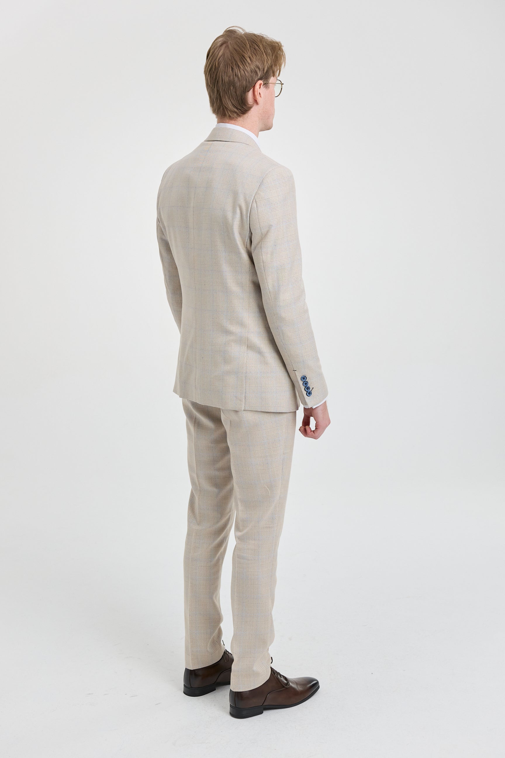 Mens Cream 3 Piece Wedding Suit - Cavani Caridi