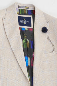 Mens Cream 3 Piece Wedding Suit - Cavani Caridi