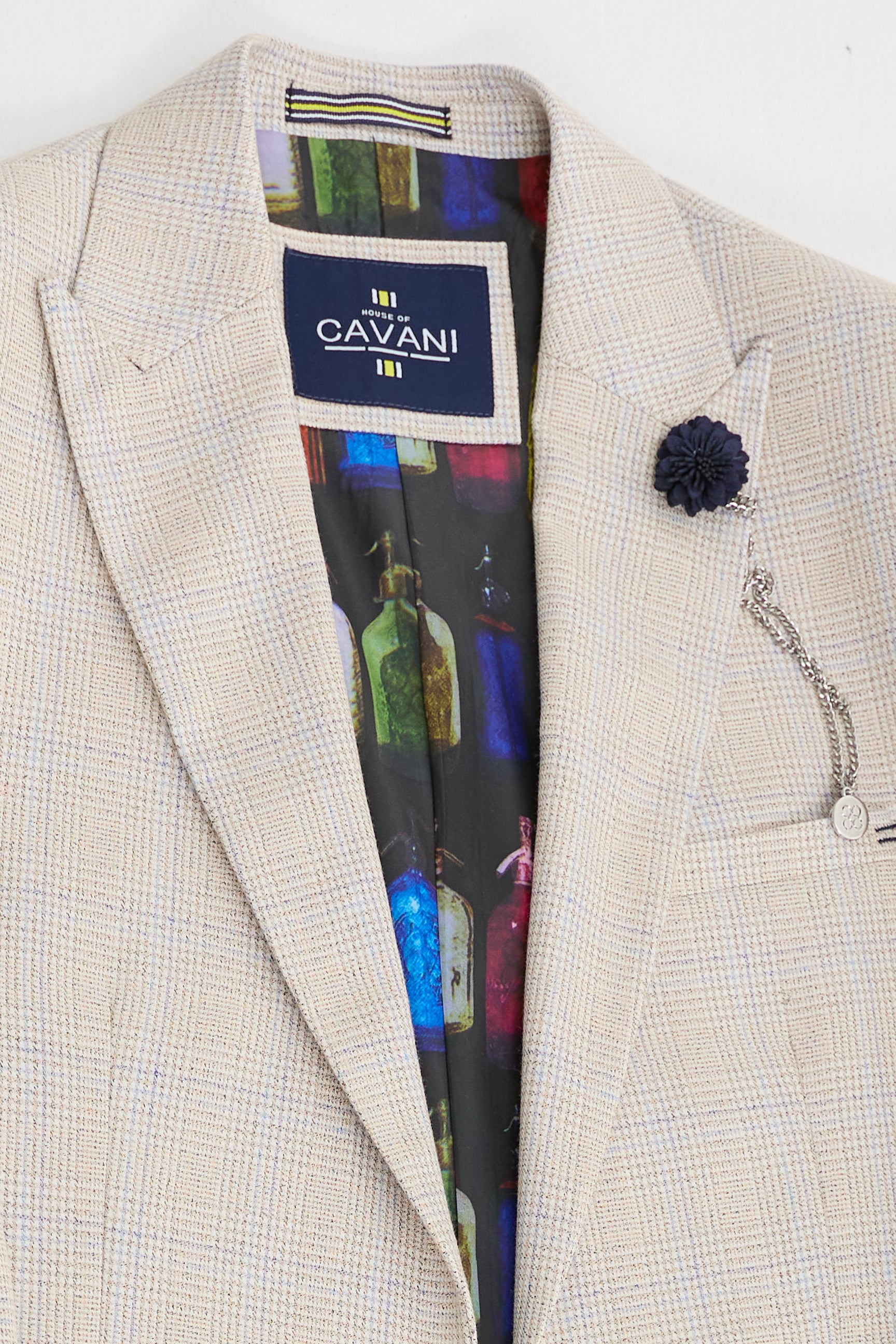 Mens Cream 3 Piece Wedding Suit - Cavani Caridi