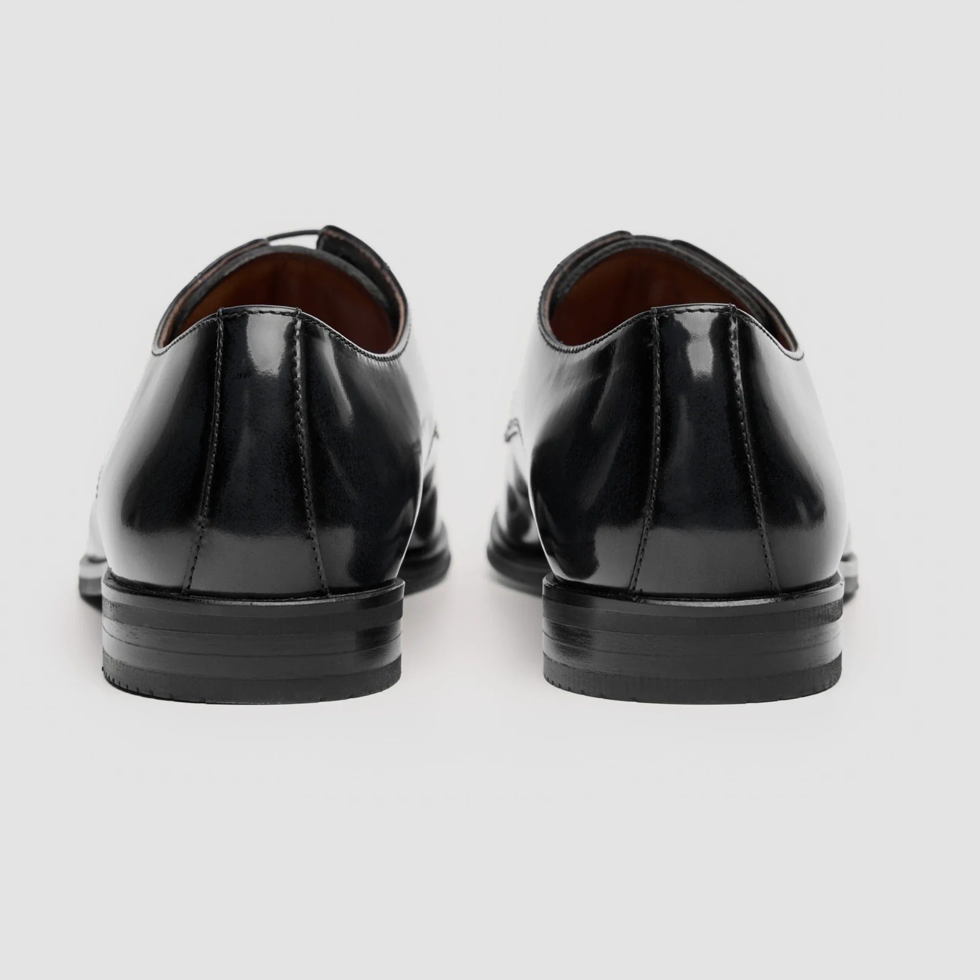 Chester - Men's Black High-Shine Polished Derby Shoes