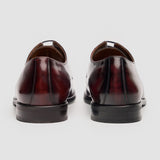 Chester - Men's Burgundy High-Shine Polished Derby Shoes