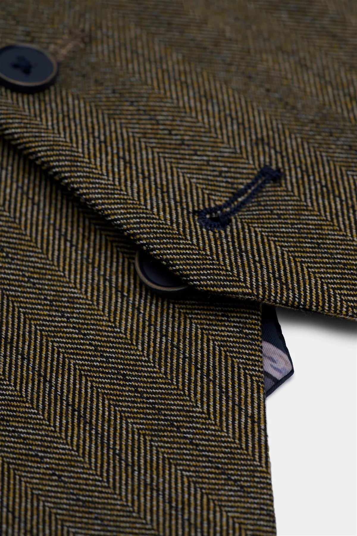 Damon - Men's Olive Green Double Breasted Waistcoat