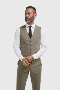 Donatella - Men's Sage Green 3 Piece Tailored Fit Suit