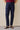 Navy Pleated Smart Casual Trousers for Men Tailored Classic Fit