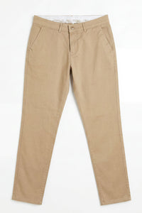 Men’s Khaki Linen Blend Chino Trousers Tencel Cotton Thin Summer Material