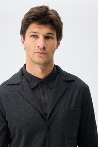 Men’s Charcoal Soft Jersey Blazer Smart Casual Jacket
