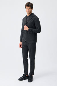 Men’s Charcoal Soft Jersey Blazer Smart Casual Jacket