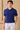 Men’s Navy Ribbed Knit Polo Shirt