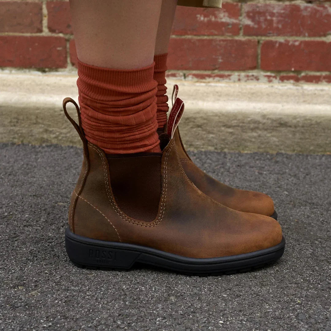 Endura 303 - Tan Brown Leather Chelsea Boots