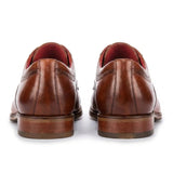 Everett - Men's Brown Polished Leather Cap Toe Derby Shoes