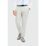 Gabriel - Men's Grey Checked Trousers
