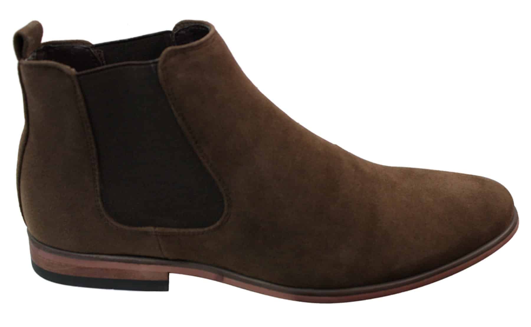 Mens Italian Suede Slip On Ankle Boots Smart Casual Desert Chelsea Dealer