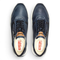 Getafe - Men's Blue Leather Easy Wear Sneakers