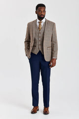 Harris Brown Tweed Suit with Constrasting Mayfair Navy Trousers