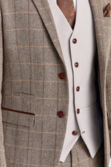 Harris Brown Tweed Suit with Mayfair Stone Waistcoat