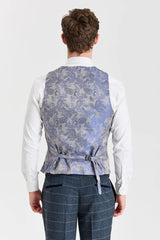 Harris Navy Tweed Suit with Contrasting Belmont Silver Waistcoat