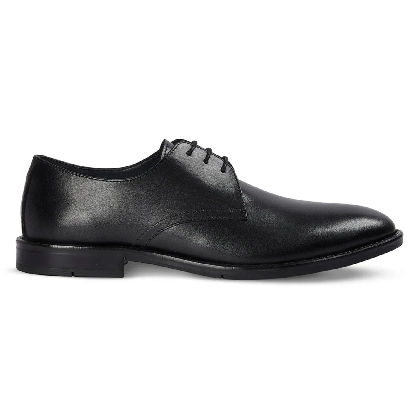 Henley - Men's Black Classic Plain Toe Derby Shoes