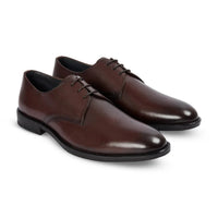 Henley - Men's Brown Classic Plain Toe Derby Shoes