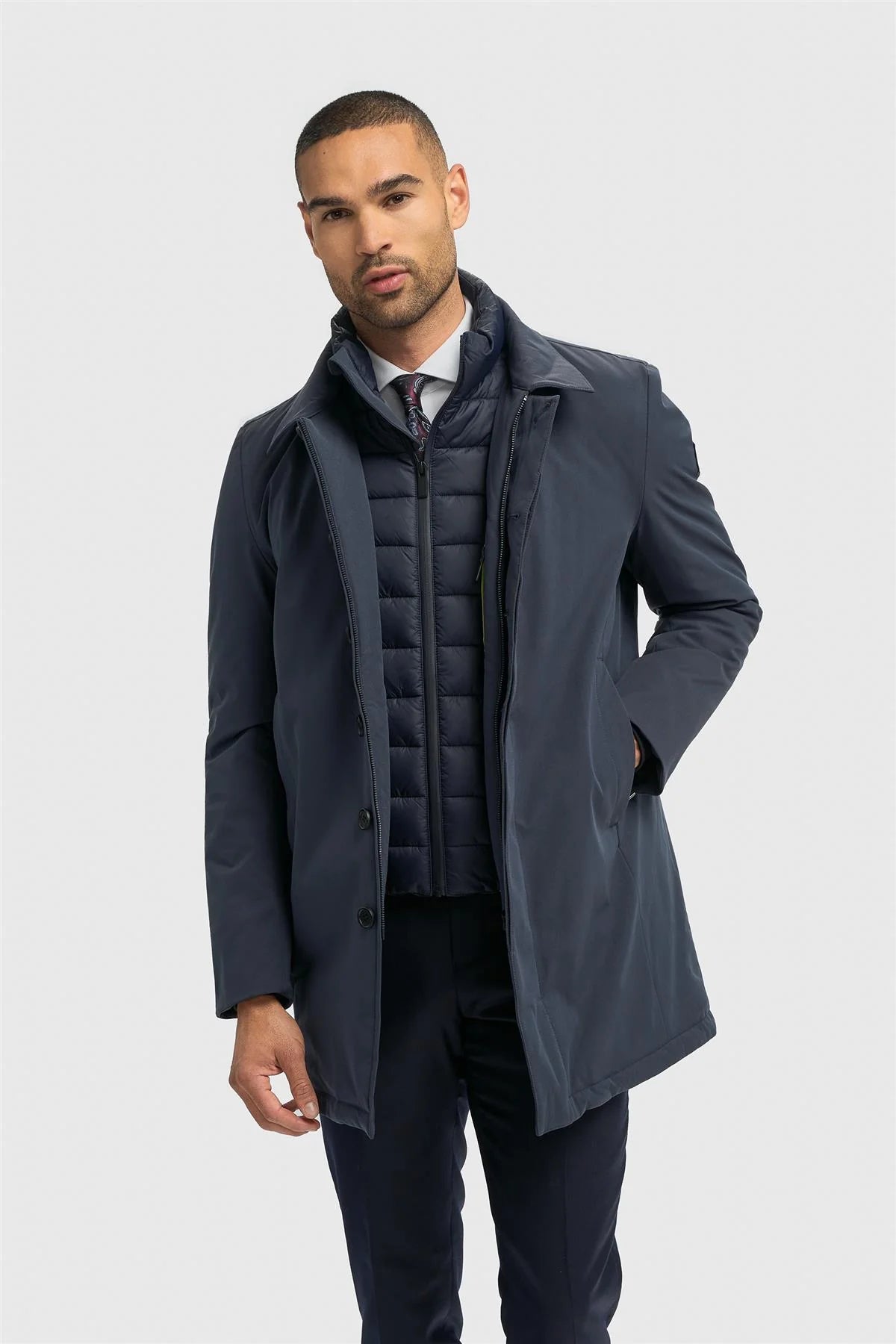 Heston - Men's Lightweight Casual Padded Overcoat