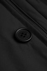 Heston - Men's Lightweight Casual Padded Black Overcoat