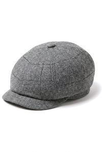 Cavani Martez Hat - Mens Grandad Hat Navy Blue Flat Cap Herringbone Vintage Retro Del Boy Classic Gatsby Peaky Blinders