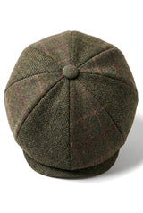 Cavani Martez Hat - Mens Grandad Hat Navy Blue Flat Cap Herringbone Vintage Retro Del Boy Classic Gatsby Peaky Blinders