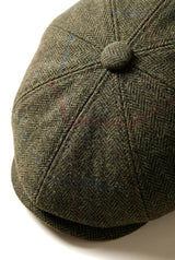 Cavani Martez Hat - Mens Grandad Hat Navy Blue Flat Cap Herringbone Vintage Retro Del Boy Classic Gatsby Peaky Blinders