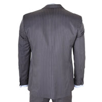 IM44 - Men's Pinstripe 3 Piece Grey Suit Shelby Style