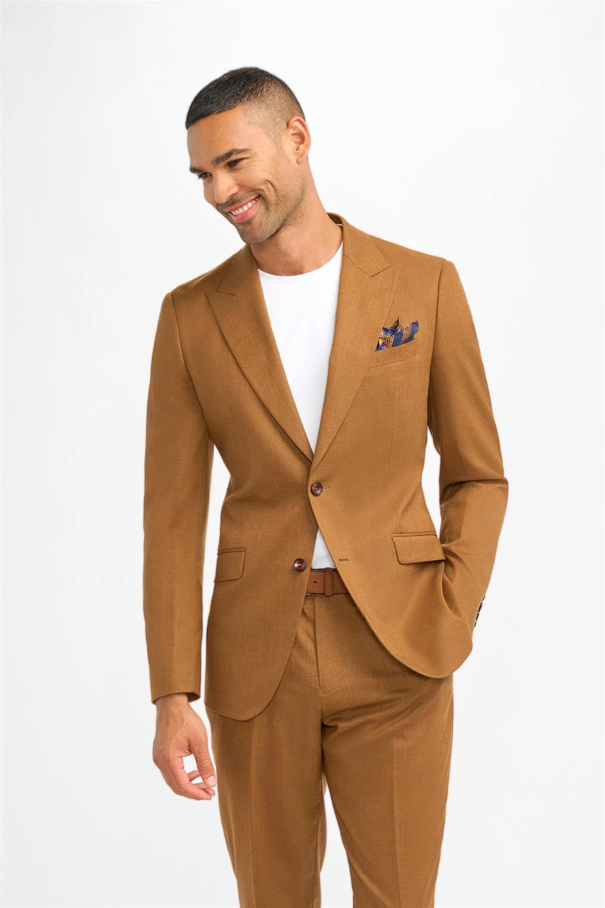 James - Men's Camel Brown Wool Blazer